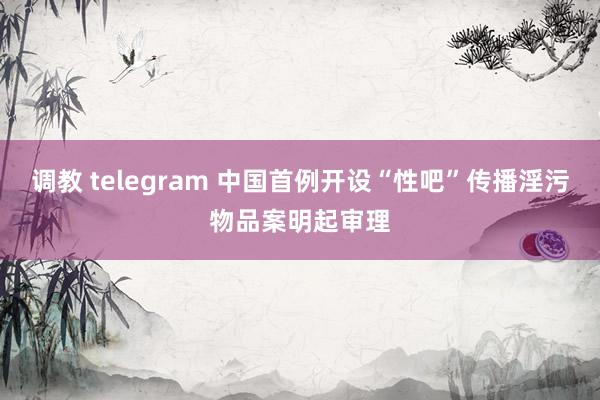 调教 telegram 中国首例开设“性吧”传播淫污物品案明起审理