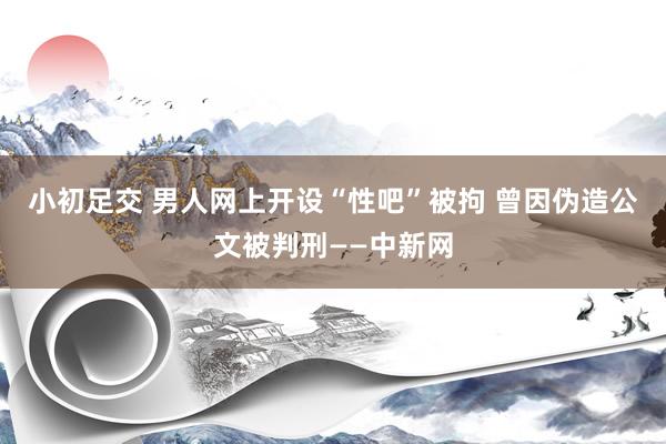 小初足交 男人网上开设“性吧”被拘 曾因伪造公文被判刑——中新网