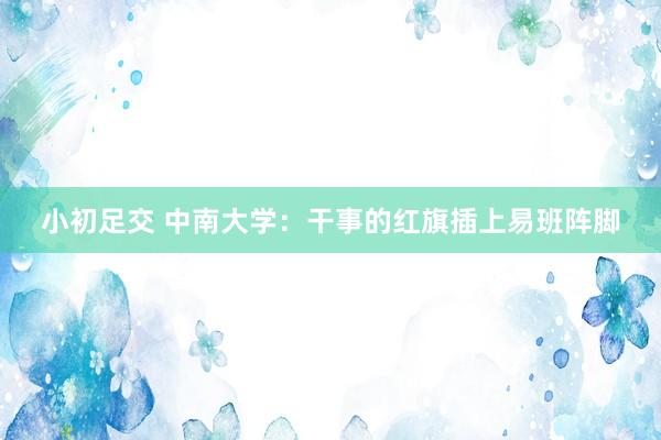 小初足交 中南大学：干事的红旗插上易班阵脚