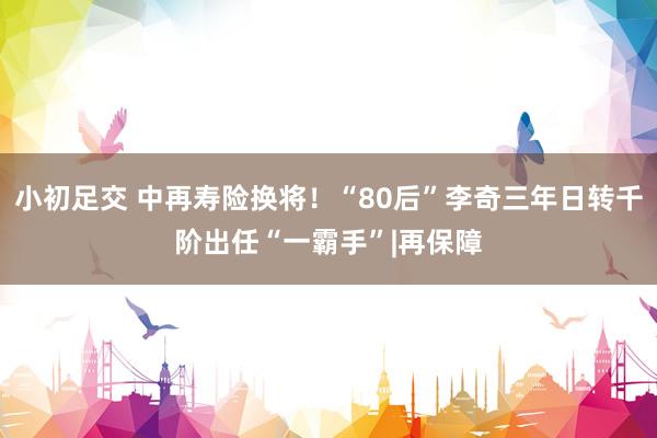 小初足交 中再寿险换将！“80后”李奇三年日转千阶出任“一霸手”|再保障