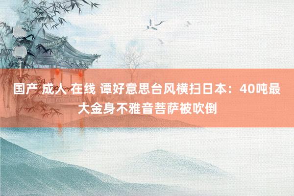 国产 成人 在线 谭好意思台风横扫日本：40吨最大金身不雅音菩萨被吹倒