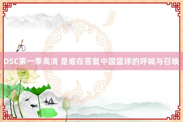 DSC第一季高清 是谁在答复中国篮球的呼喊与召唤